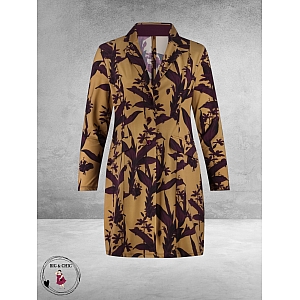 Plus Basics Blazer Long Jacket Elegant Floral